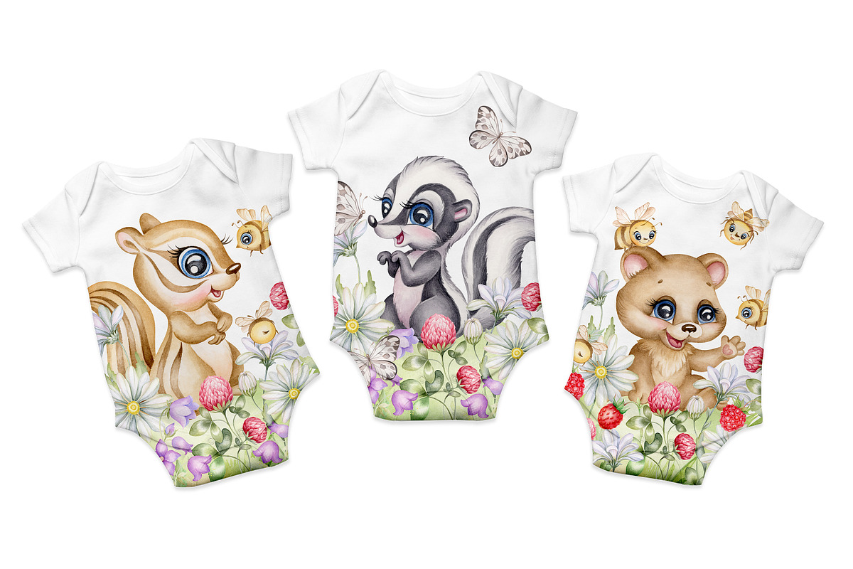 Cute Woodland Animals. Baby Forest 1, an Animal Illustration by MarinadeArt (Photo 7 of 10)
