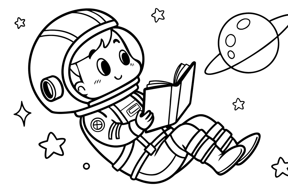 Open Book Coloring Page, a Wallpaper Graphic by hkmonir (Photo 2 of 3)
