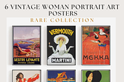 6 Vintage Woman Portrait Art Poster, an Object Graphic by HaithamSimas (Thumbnail 1 of 2)
