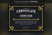 Dark Certificate Template, a Stationery Template by Krukowski Graphics (Thumbnail 3 of 3)
