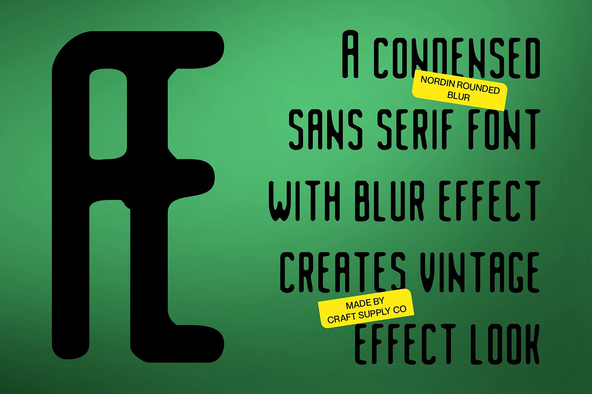 Nordin Rounded Blur, a Sans Serif Font by Craft Supply Co. (Photo 3 of 8)
