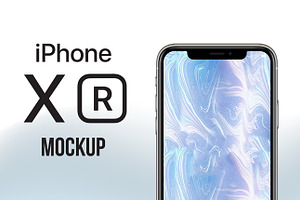 iPhone XR White Mockup