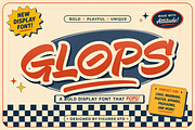 Glops – Retro Brush Font, a Handwritten Font by figuree studio (Thumbnail 1 of 10)