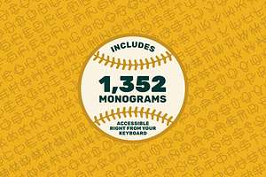 Champion Monograms Font: Baseball 1