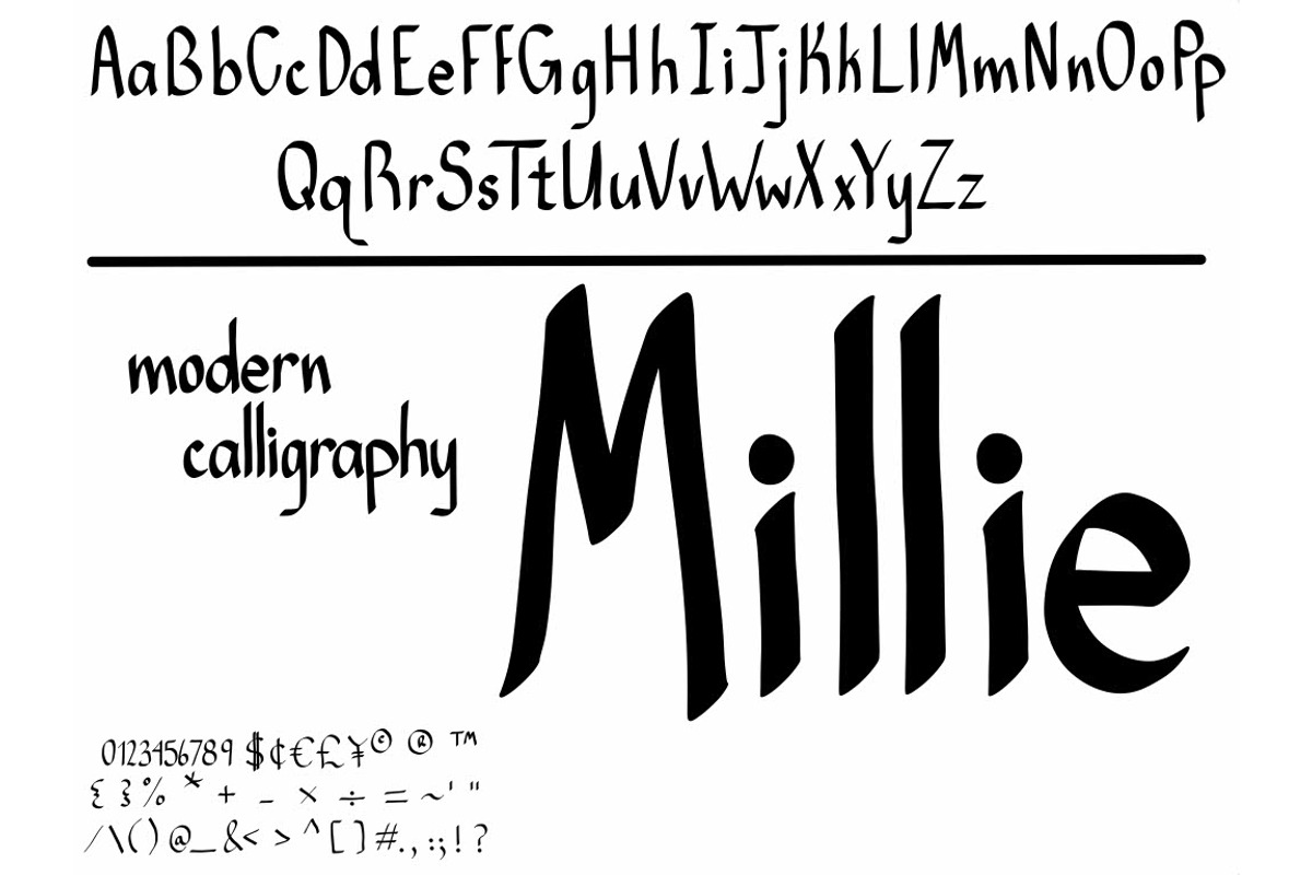 Font Millie. Modern Calligraphy., a Sans Serif Font by PageLightStudios (Photo 5 of 6)