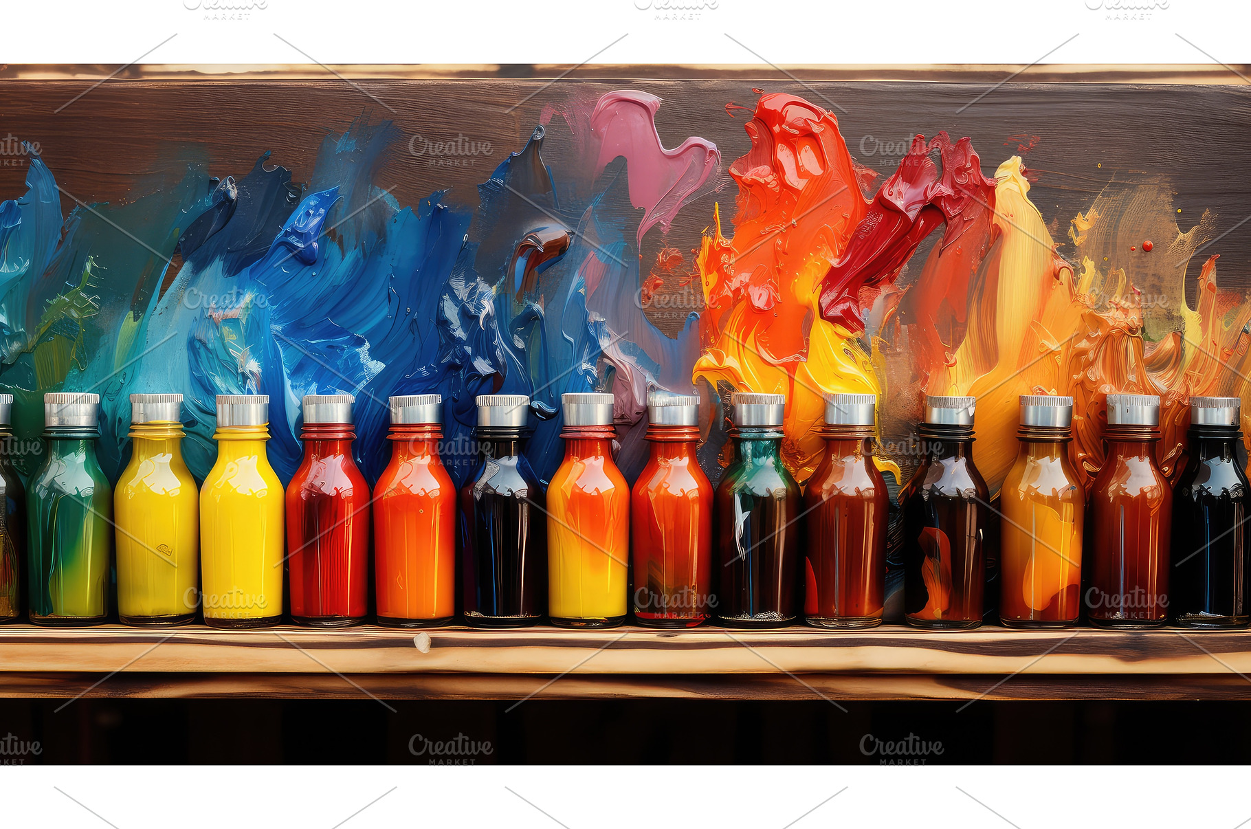 colors oil painting supplies ai, a Background Photo by pikepicture