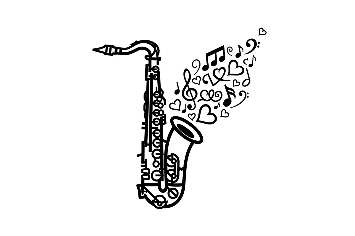 Saxophone Music Love Vector Bundle, an Illustration by Designs_River (Photo 38 of 51)