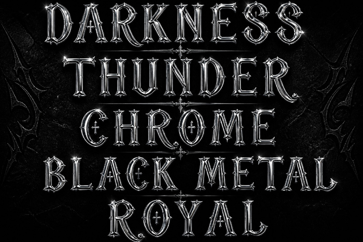 Metal Chrome – Gothic Metal Display, a Slab Serif Font by Wow Magic (Photo 4 of 4)