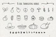 Thanksgiving Day lettering & clipart, a Decorative Illustration by harmonia_green_art (Thumbnail 4 of 8)