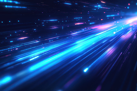 Futuristic Blue Light Streaks Digita, a Background Photo by Pixeness