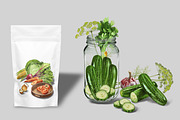 Vegetable Clipart Set, a Food Illustration by IrynaPanashii (Thumbnail 6 of 12)