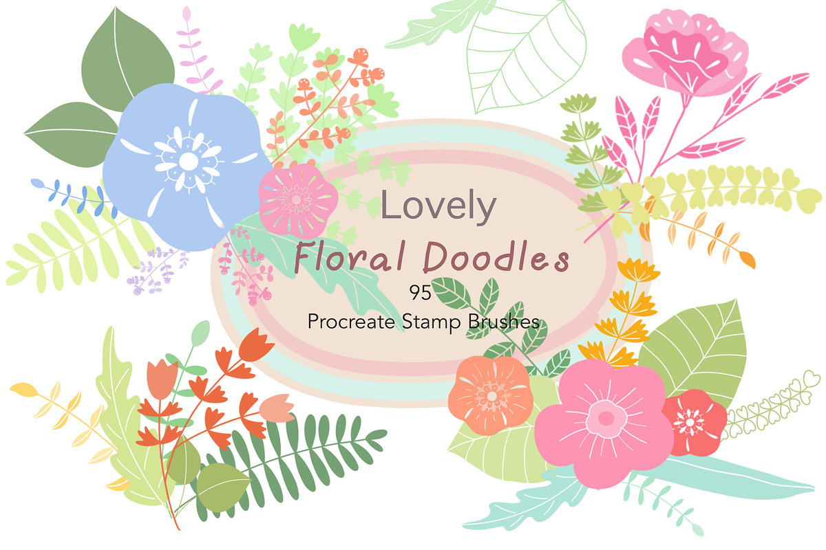 Lovely Floral Doodles, a Brush Add-On by Sense Library (Photo 1 of 30)