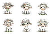 Whimsical Spring Lamb Clipart PNG, an Illustration by CreationArt (Thumbnail 4 of 7)