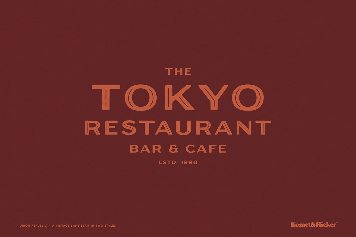 Union Republic, a Sans Serif Font by Komet & Flicker (Photo 9 of 12)
