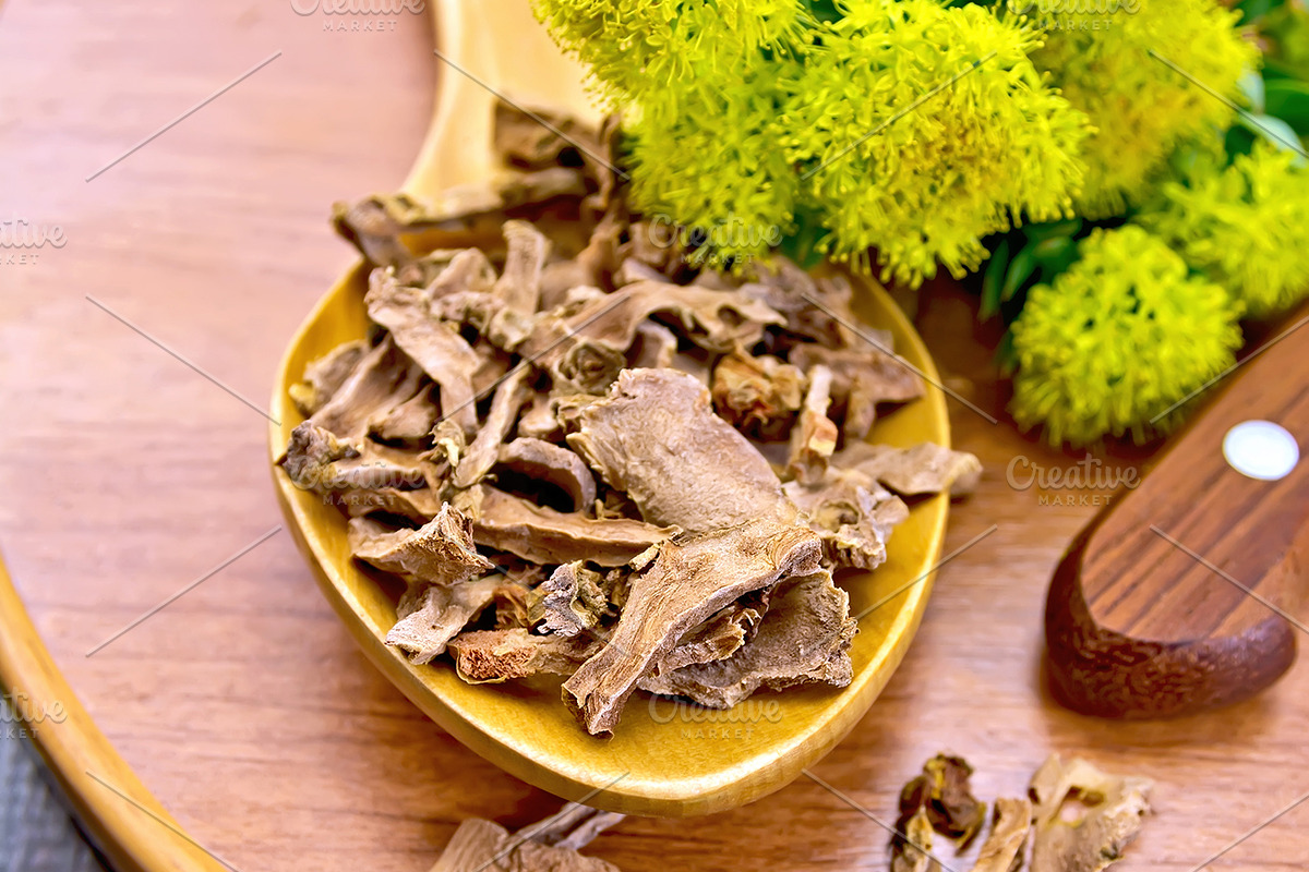 Root dry of Rhodiola rosea in spoon, a Food & Drink Photo by rezkrr (Photo 4 of 5)