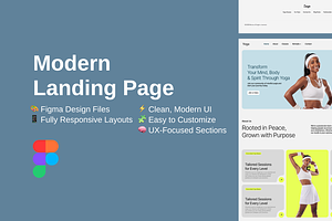 Yoga Landing Page, a WordPress Template by PetersTouch Creative