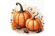 Pumpkins with Ornate Carvings, a Decorative Illustration by Bloom Craft Creations (Thumbnail 11 of 14)