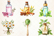 Watercolor Natural Remedies Clipart, an Illustration by Libby Wishes (Thumbnail 4 of 7)
