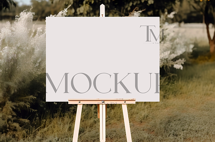 Outdoor Sign Mockup, Wedding Welcome, a Product Mockup by TatiMockup