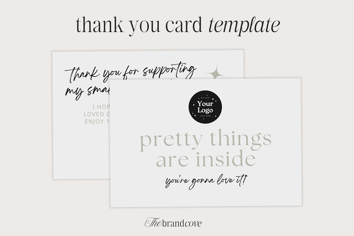 Business Thank You Card, a Card Template by thebrandcove (Photo 3 of 7)