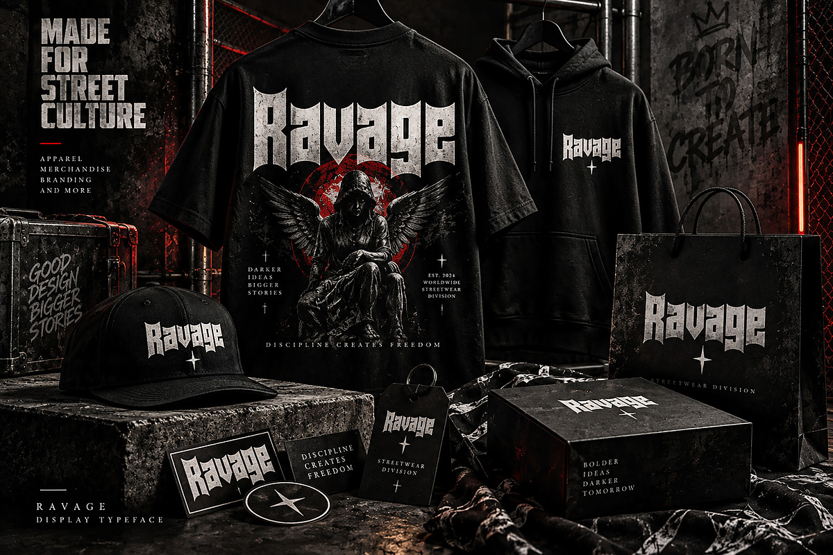 Ravage, a Script Font by Wow Magic (Photo 4 of 5)