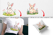 Spring Bunny Clipart, a Graphic by Artnoy (Thumbnail 3 of 5)
