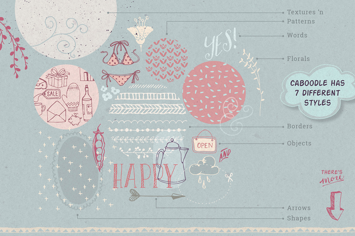 Caboodle dingbat typeface preview 2