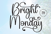 Bright Monday | Script Font, a Handwritten Font by Scratchones (Thumbnail 1 of 9)