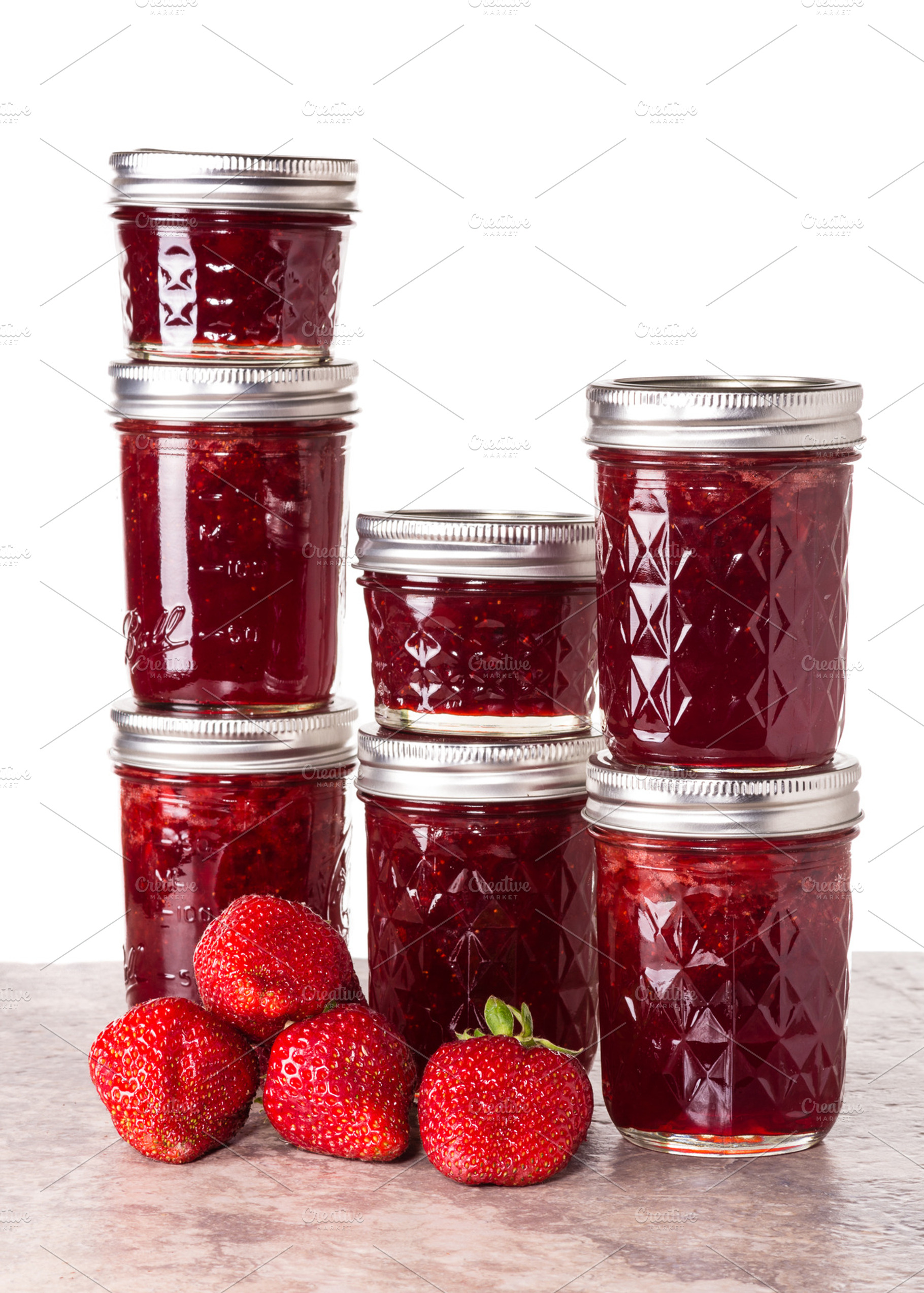 Strawberry preserves containing food, fruit, and fresh, a Food & Drink Photo by Zigzag Mountain Art