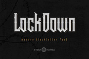 Lock Down Blackletter Font, a Blackletter Font by StockMamba (Thumbnail 1 of 8)