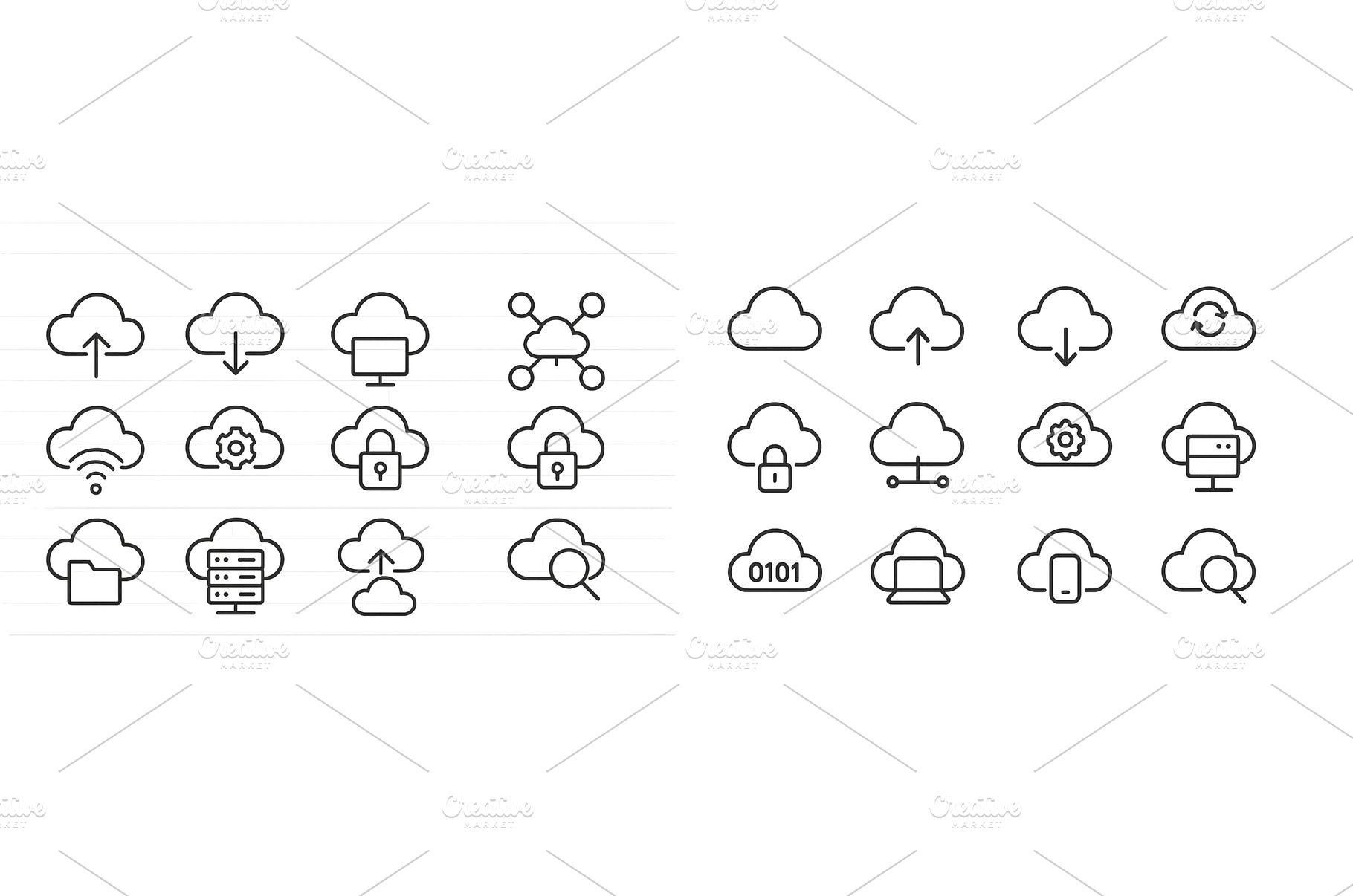 Cloud computing icons showcasing, a Technology Photo by ZinetroN