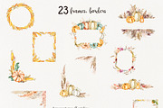 Fall Pumpkin, Corn and Pampas Grass, a Food Illustration by TanyaOak (Thumbnail 6 of 10)