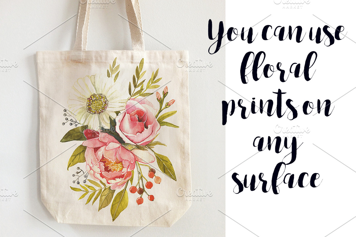 watercolor flower bouquets, a Decorative Illustration by Vavavka (Photo 4 of 6)