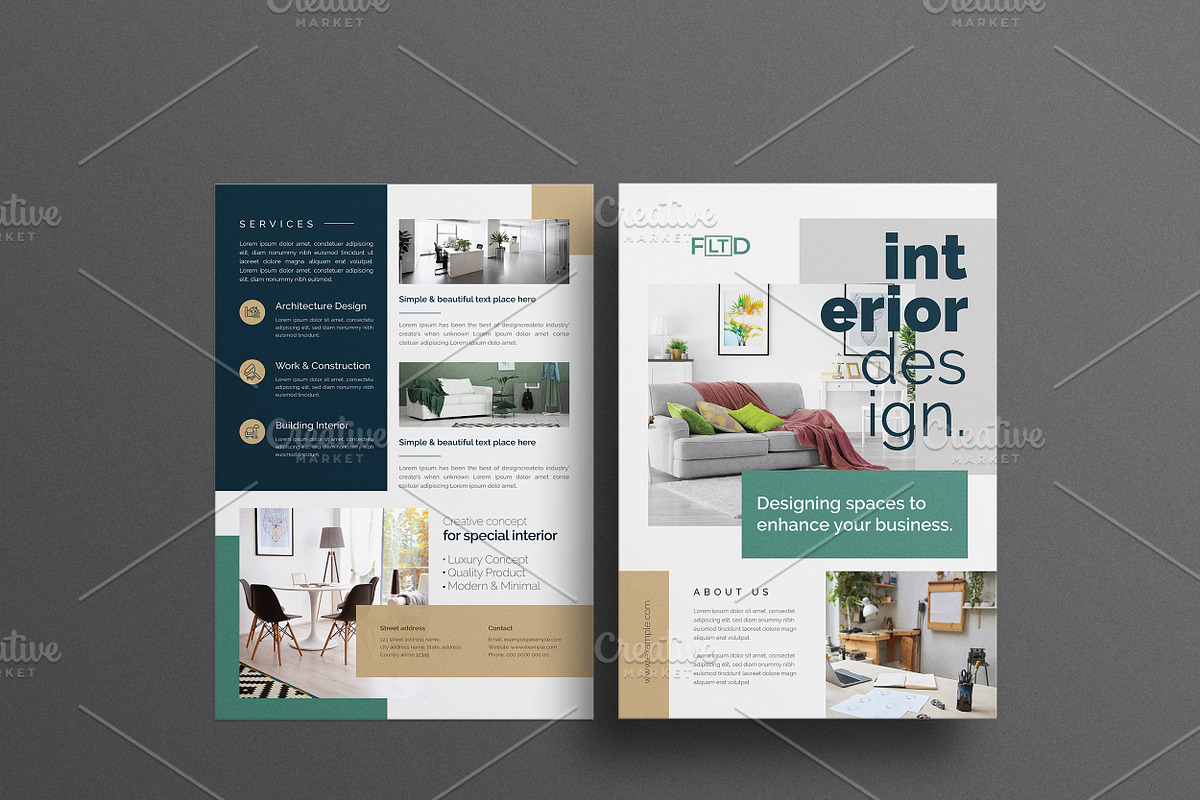 Interior Flyer Template, a Flyer Template by Cristal Pioneer (Photo 2 of 5)