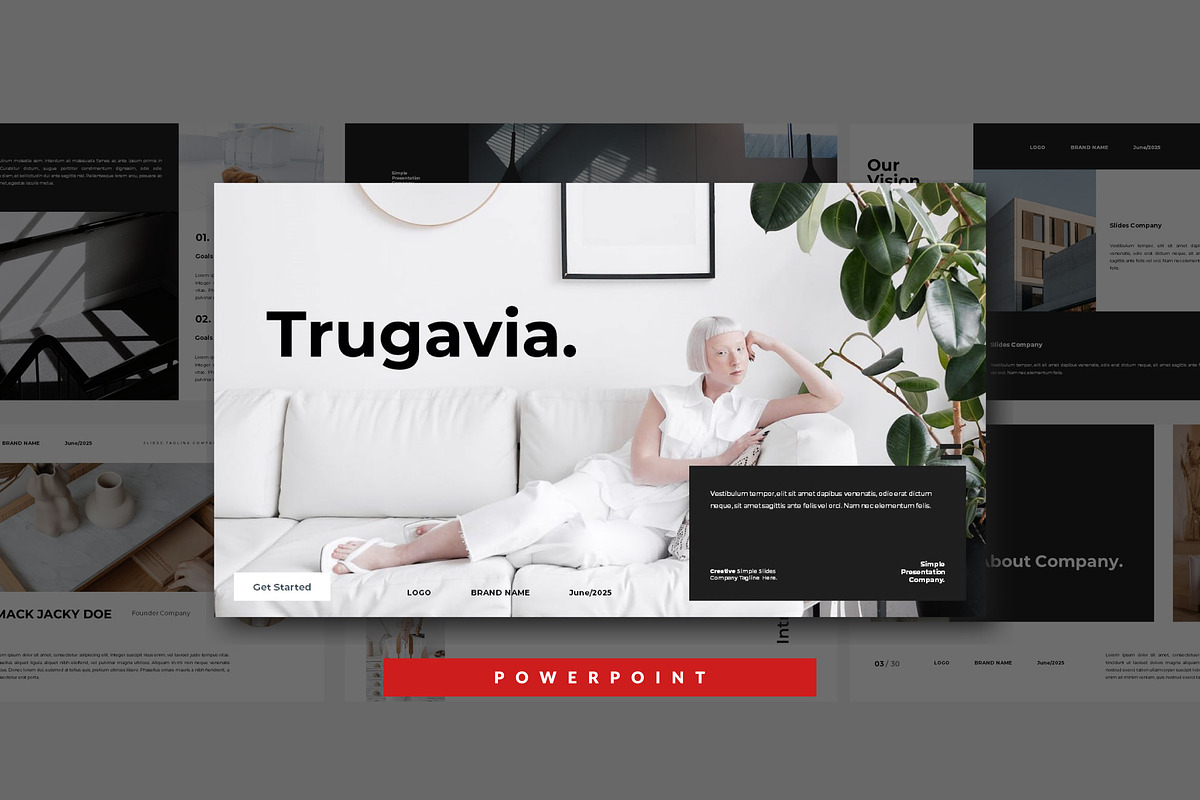 Trugavia PowerPoint, a Presentation Template by Bewalrus Studio (Photo 1 of 5)