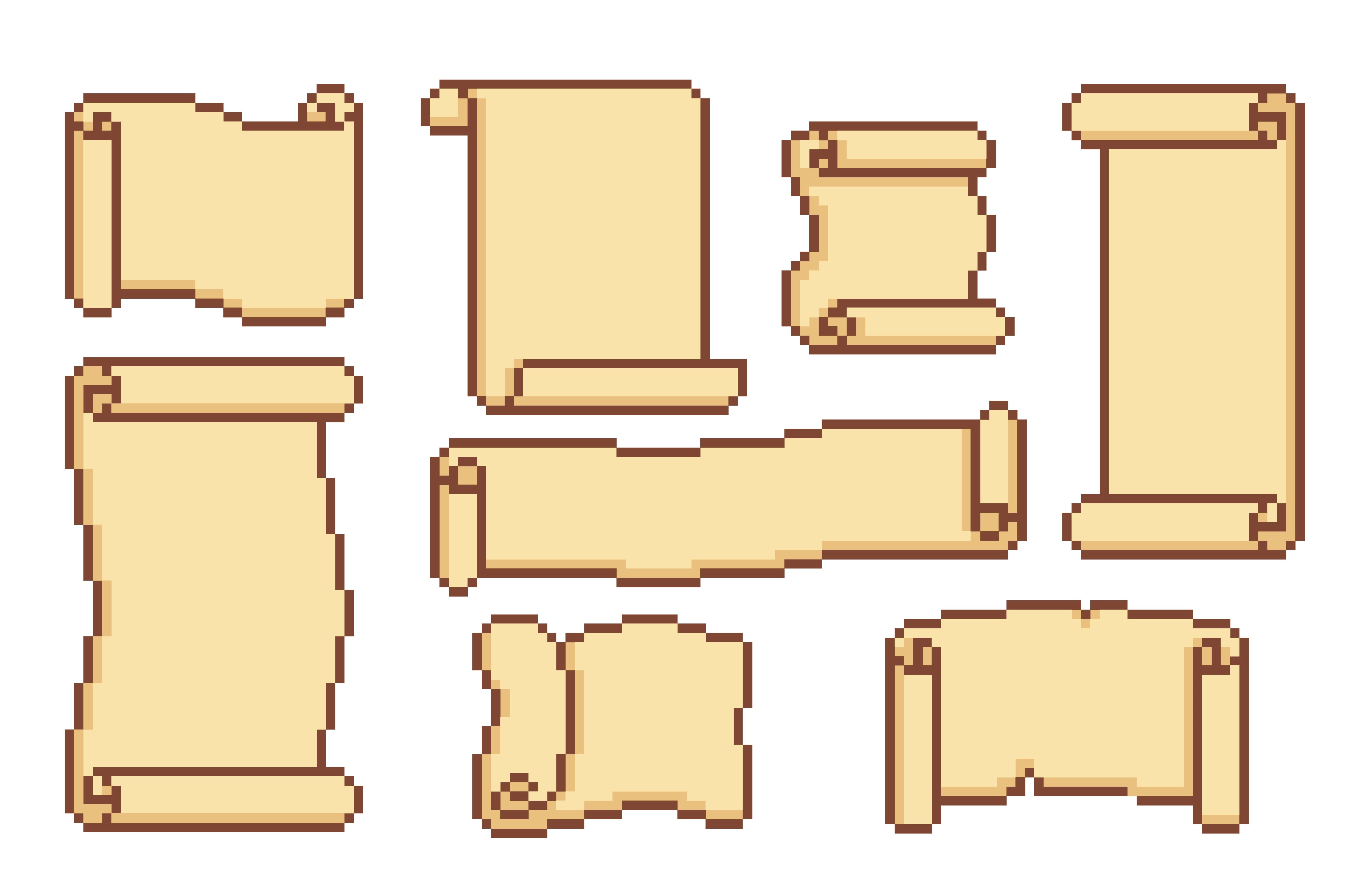 Pixel art game scrolls, vintage, an Object Illustration by art PVP - market
