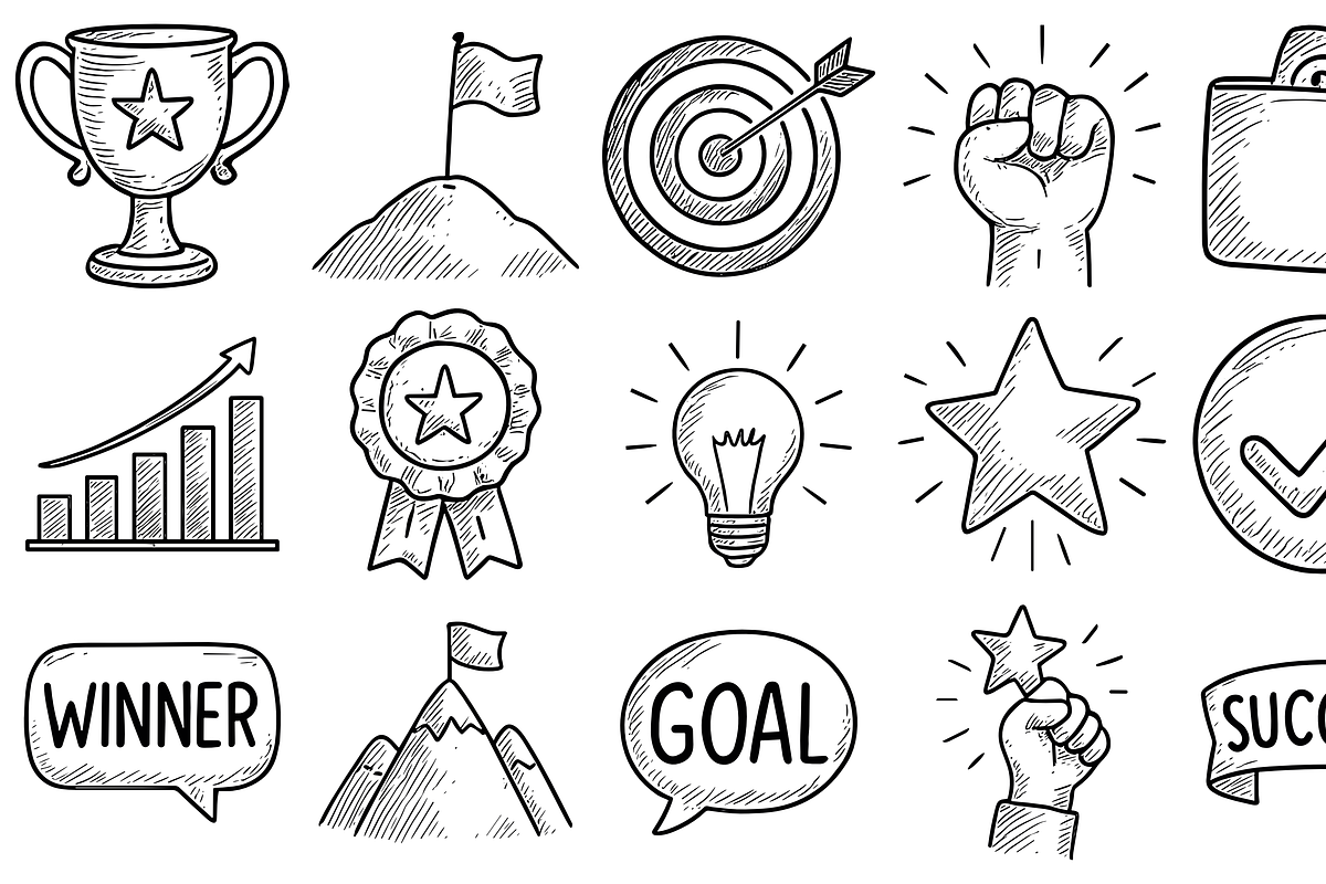 Achievement and Success Icons, an Object Graphic by nikagraphic (Photo 1 of 3)