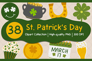 St. Patrick's Day Clipart Set, an Object Graphic by Drafts n Doodles