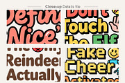 Sarcastic Christmas Quote Clipart, an Illustration by Artnoy (Thumbnail 3 of 8)