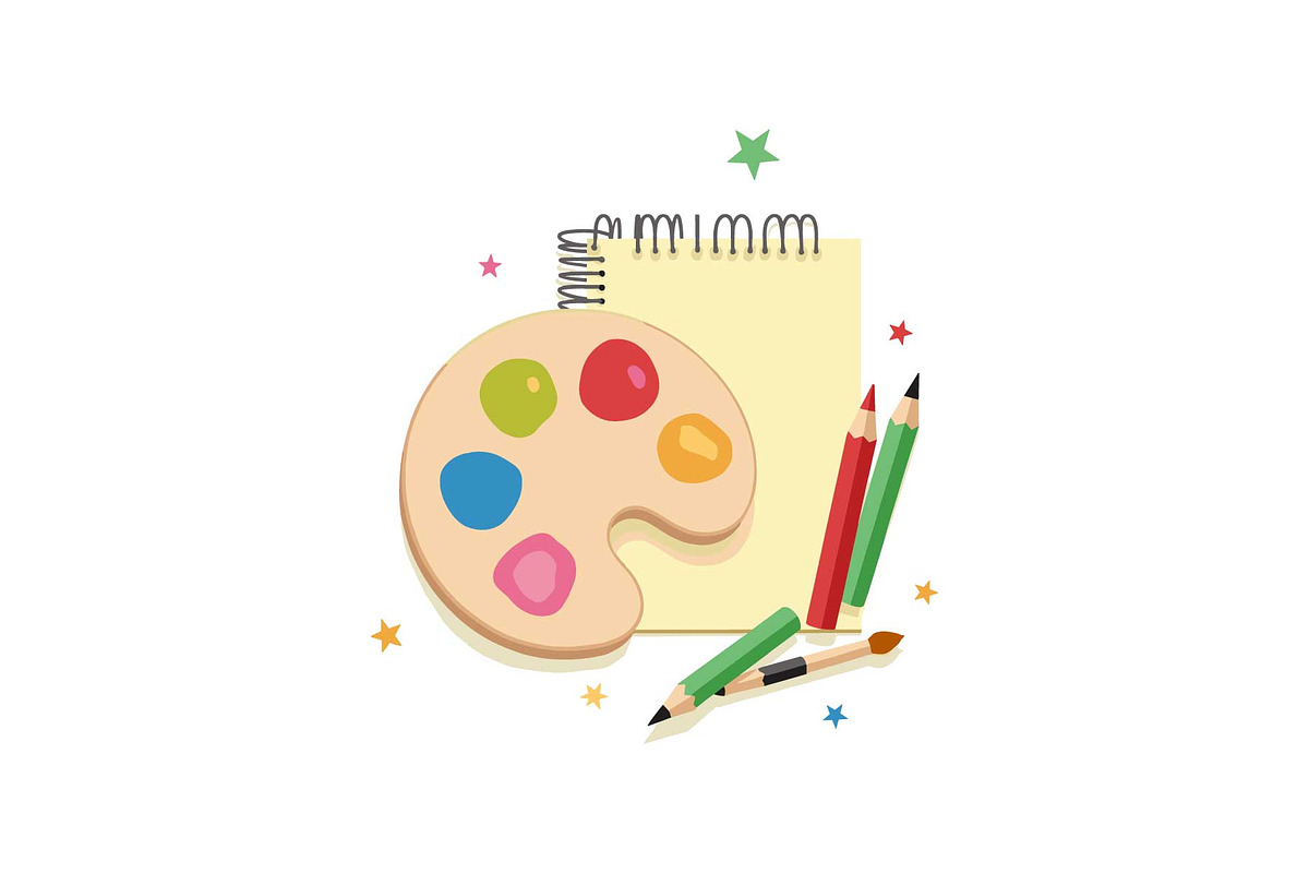 Globe & Art Tools Clipart Set, an Object Graphic by yasushie (Photo 14 of 16)