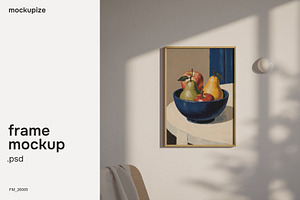 DIN A Living Room Frame Mockup