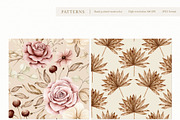 Watercolor Boho Fall Dusty Rose Set, a Decorative Illustration by Carol Lozove (Thumbnail 38 of 74)