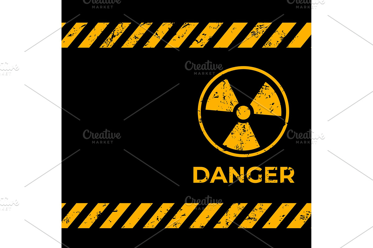 Radiation warning grunge, biohazard, a Texture Graphic by Vector Tradition (Photo 3 of 3)