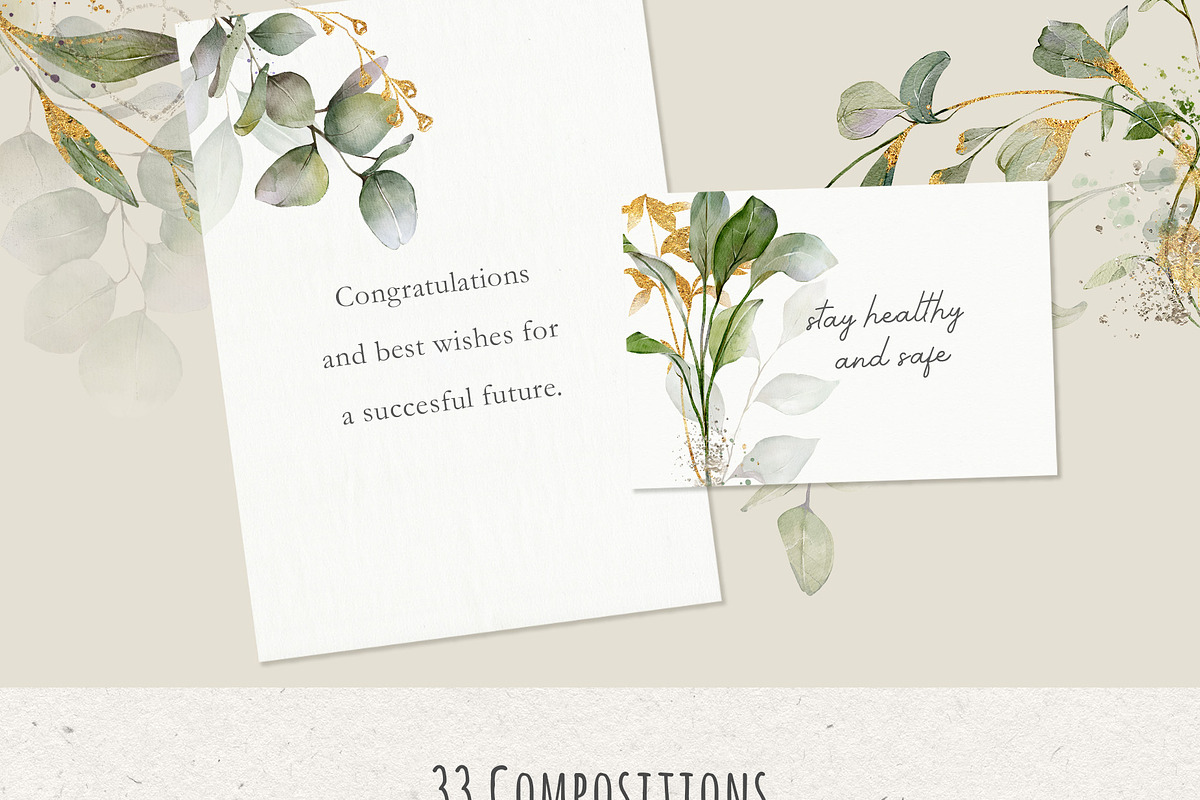 Watercolor Green Leaves Collection, a Decorative Illustration by Damian Roh (Photo 5 of 19)