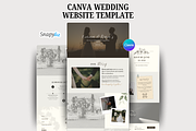 Canva Wedding Website Template, a Landing Page Template by Snapybiz (Thumbnail 1 of 11)
