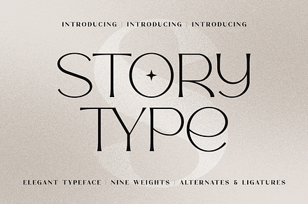 Story Type elegant typeface 18 fonts