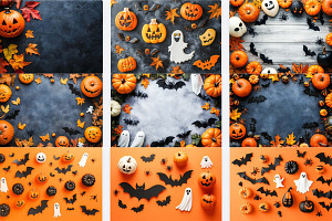 Halloween Cards, a Background Graphic by VetalStock