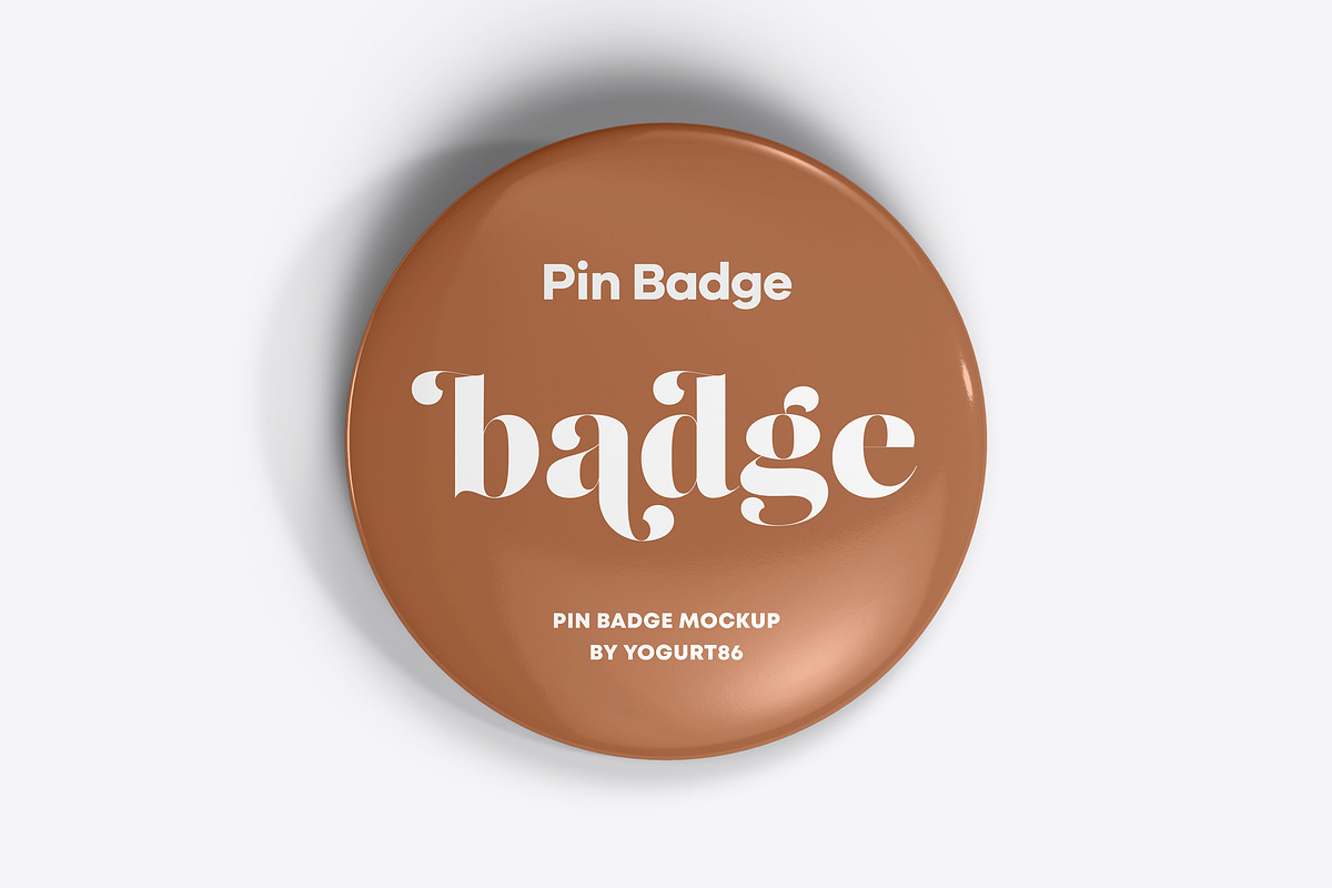 Pin Badge Mock-up, a Merchandise Mockup by Yogurt86 (Photo 10 of 16)