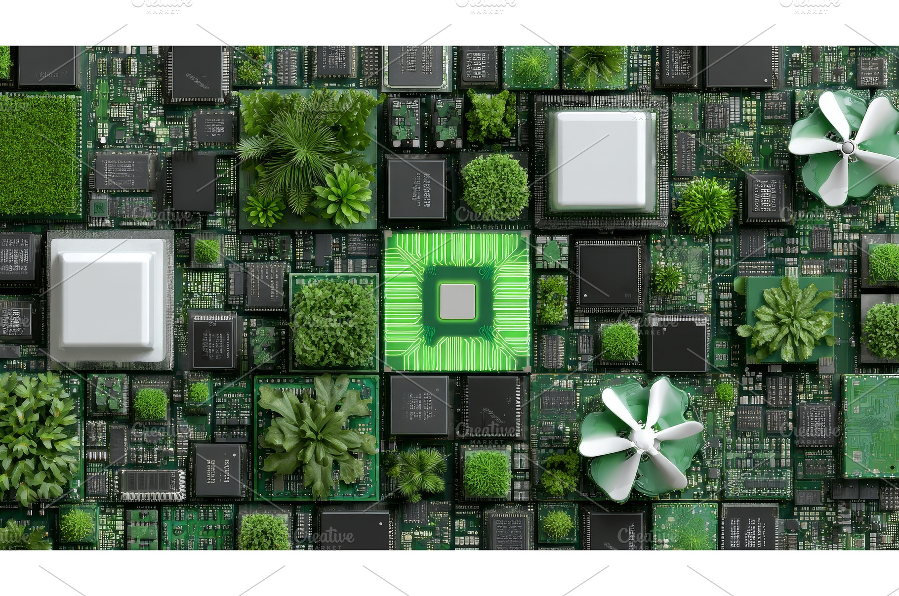 A futuristic blend of biophilic, a Technology Photo by ZinetroN