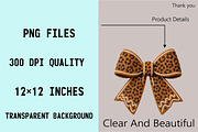 Christmas Leopard Bow Clipart Bundle, an Illustration by SVGArt (Thumbnail 4 of 8)